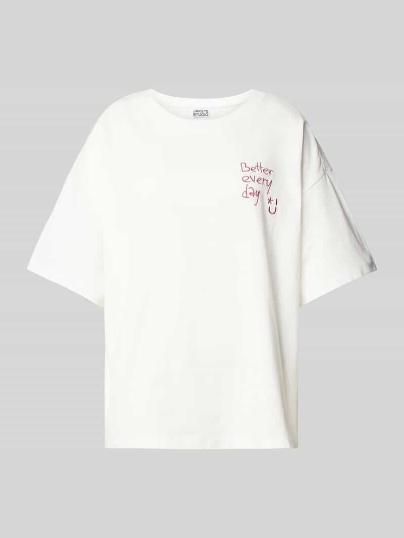 T-shirt o kroju oversized z wyhaftowanym napisem