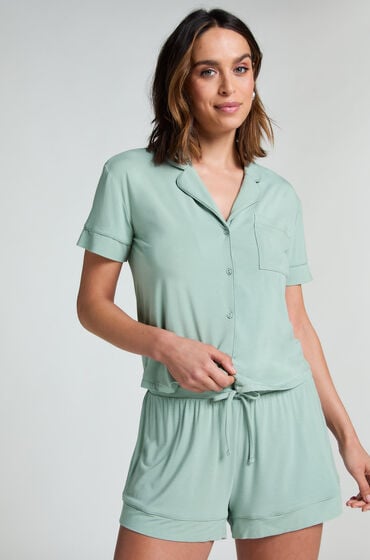 Hunkemöller Szorty Essential z dżerseju Zielony