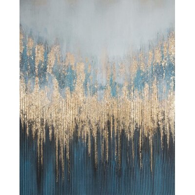 Obraz EUROFIRANY 445 80 x 100 cm Granatowy