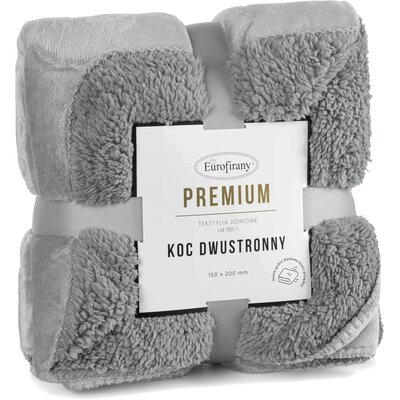 Koc EUROFIRANY Tedy 150 x 200 cm Srebrny