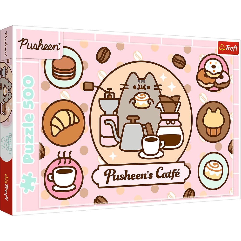 Puzzle, Trefl, Pusheen w kawiarni, 500 el.