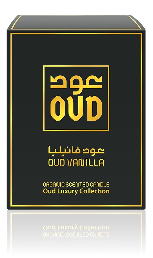 OUD LUXURY OUD VANILLE ORGANICZNA ŚWIECA ZAPACHOWA 220ML ARABSKA Z DUBAJU