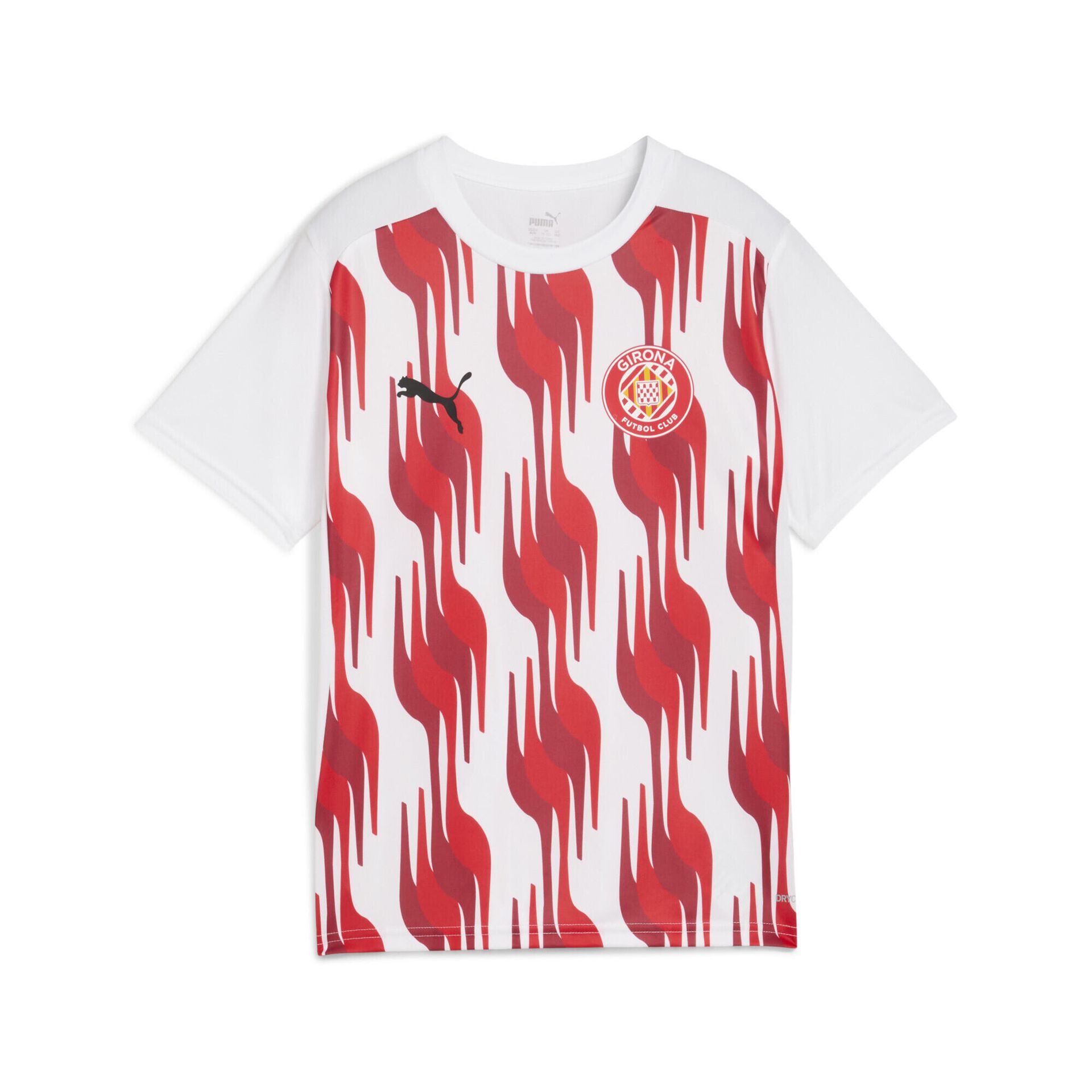 Młodzieżowa koszulka przedmeczowa z krótkim rękawem Girona FC PUMA White Red