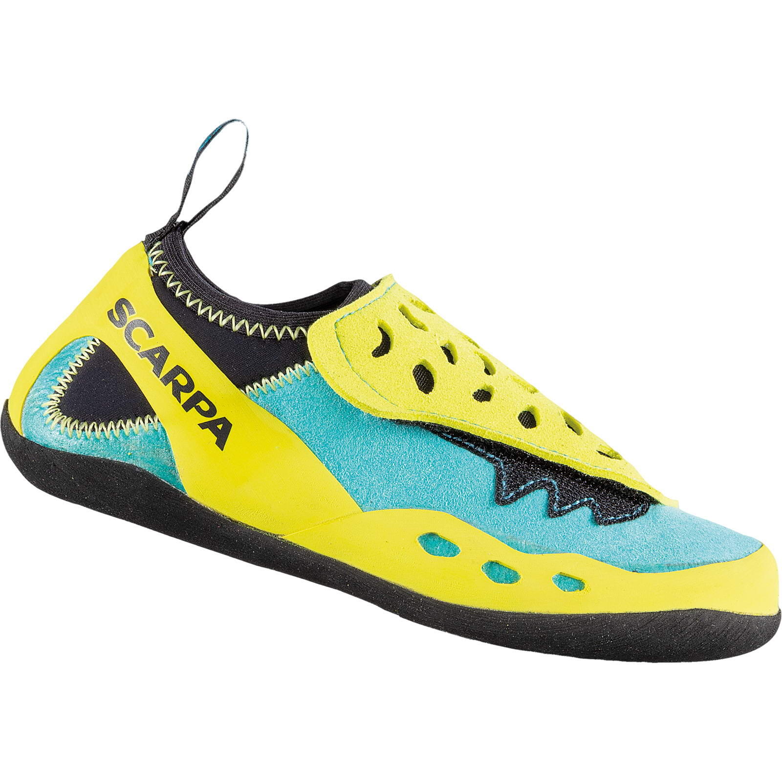 Scarpa Piki J But wspinaczkowy Dzieci, maledive/yellow EU 29-30 2021 Buty wspinaczkowe na rzepy 70045-195-29/3