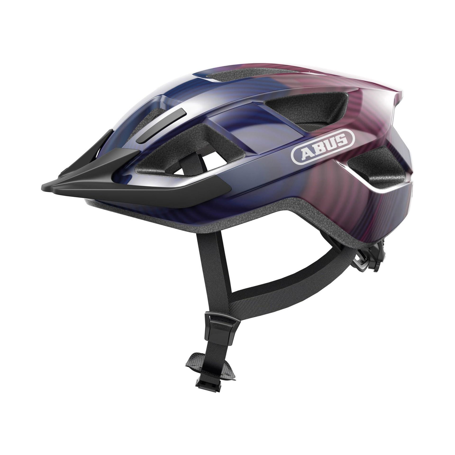 Kask rowerowy Abus Aduro 3.0, dla dorosłych i młodzieży, M, fioletowe fale, AS