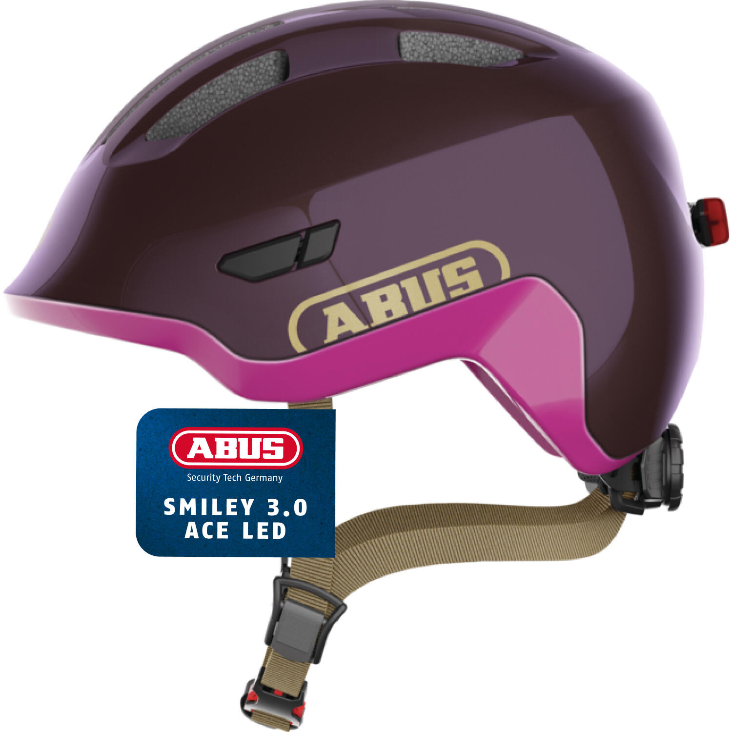 ABUS Smiley 3.0 Ace LED Royal Fioletowy dla Dzieci ( M)