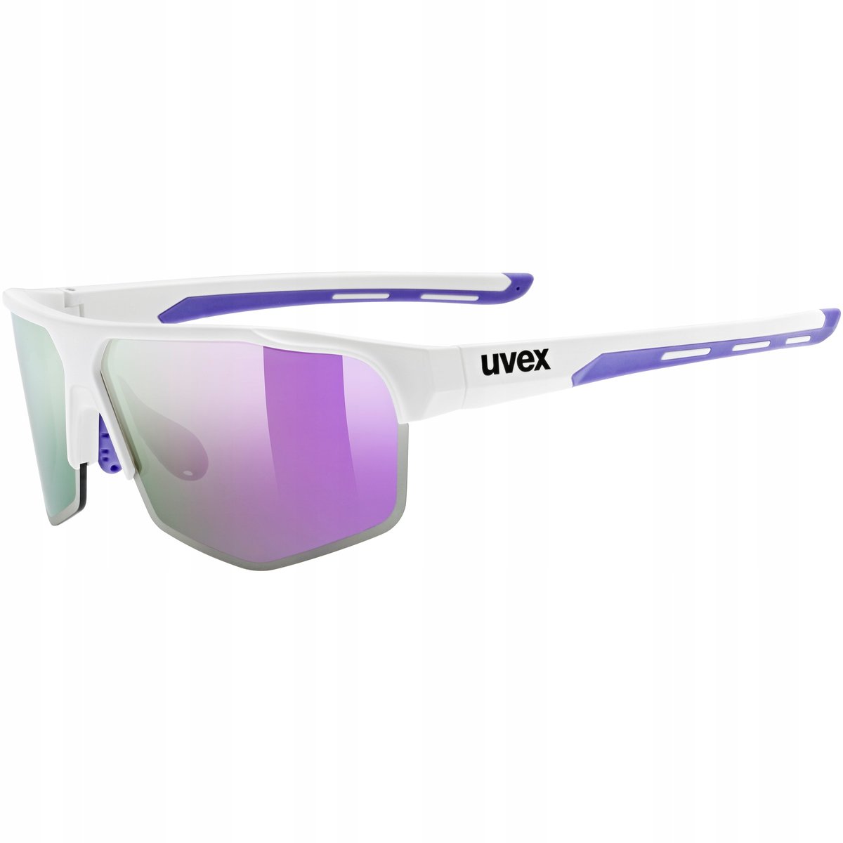 Okulary przeciwsłoneczne Uvex Axos Set - white matt/mirror purple