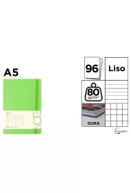 Notatnik A5/96K limonkowy MIX