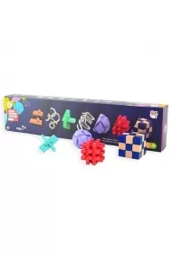 Puzzle drewniane IQ i metalowe łamigłówki 7w1