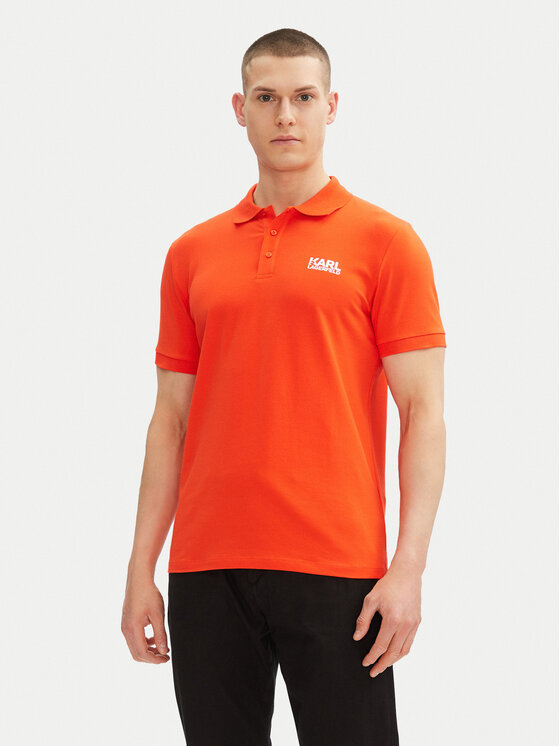 KARL LAGERFELD Polo 745088 552235 Czerwony Regular Fit