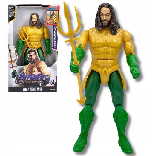 Aquaman Avengers Duża Ruchoma Interaktywna Figurka 30 cm Dźwięk Światło