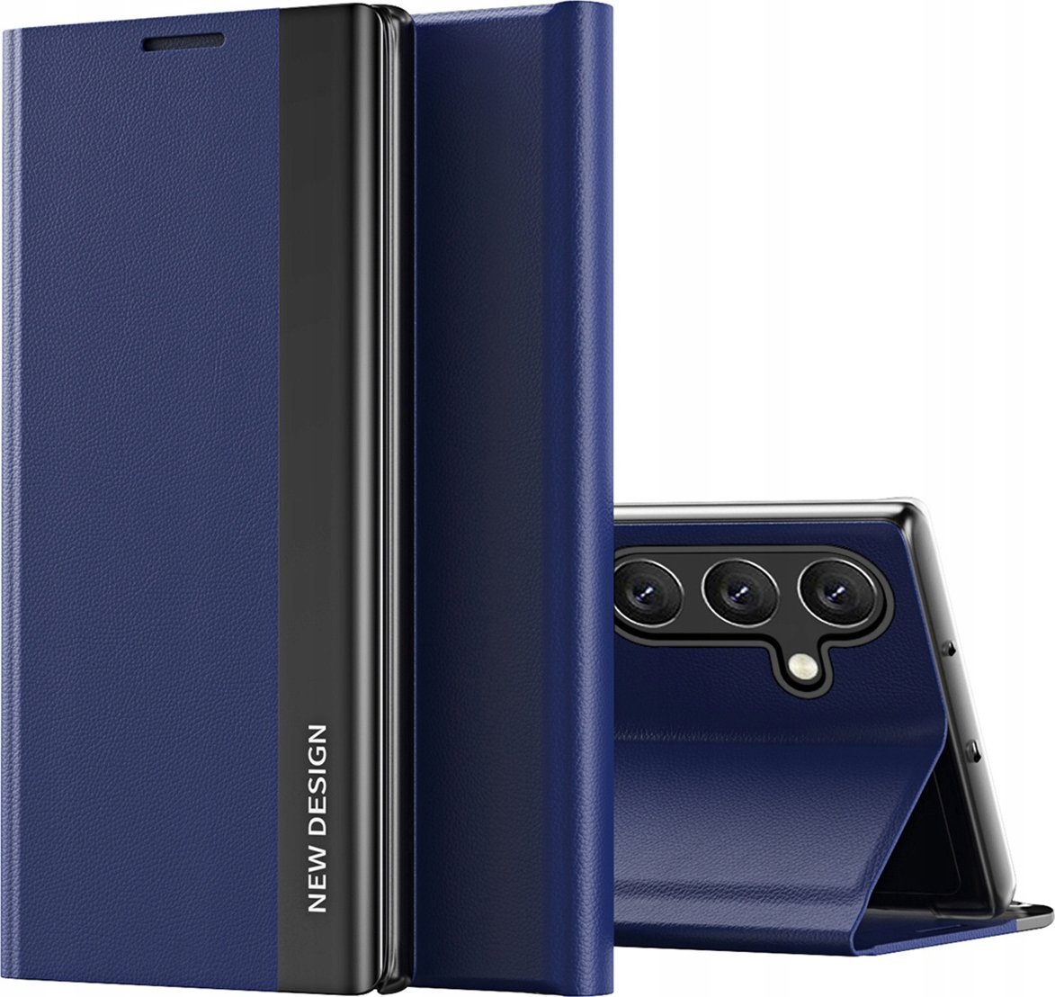 Sleep Case Pro etui do Samsung Galaxy S24 FE z klapką i podstawką - niebieskie