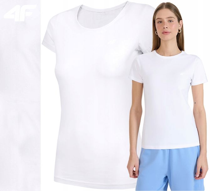 Koszulka Damska 4f T-shirt F2255 Podkoszulek Sportowa Na Co Dzień Xs