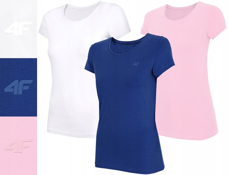 Koszulka Damska 4f Zestaw 3 Szt. Tz15 T-shirt Podkoszulek Na Co Dzień S