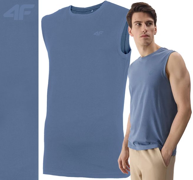 Koszulka Męska 4f Bez Rękawów M125 Tank Top Podkoszulek Na Co Dzień M