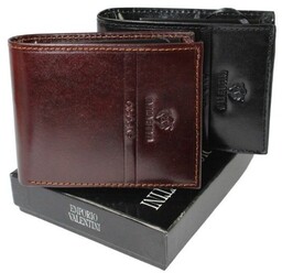 Portfel Męski Skórzany EMPORIO VALENTINI 563 992 Skóra Licowa Średni Poziomy Bez Zapięcia Jedno Skrzydełko 11 x 8,5 x 2[cm]