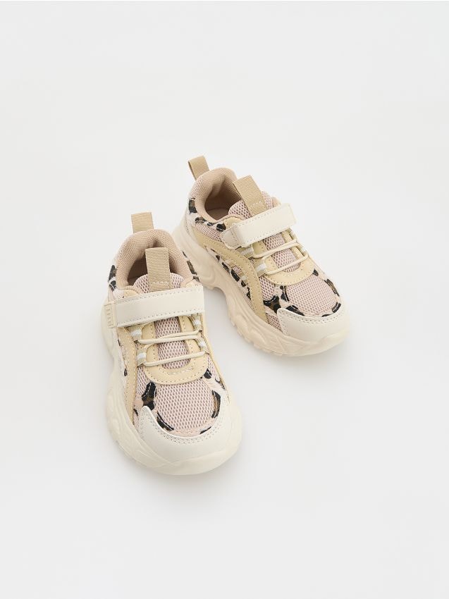 Reserved - Buty sportowe na rzepy - beżowy