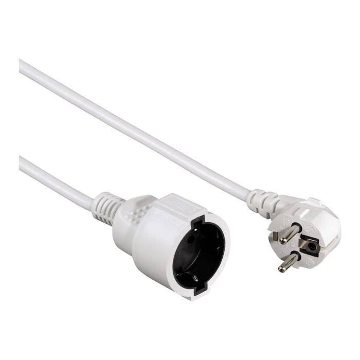 Hama Profi Przedłużacz kabla zasilającego CEE 7-7 (SCHUKO) (F) do CEE 7-7 (SCHUKO) (M) 5 m formowany biały