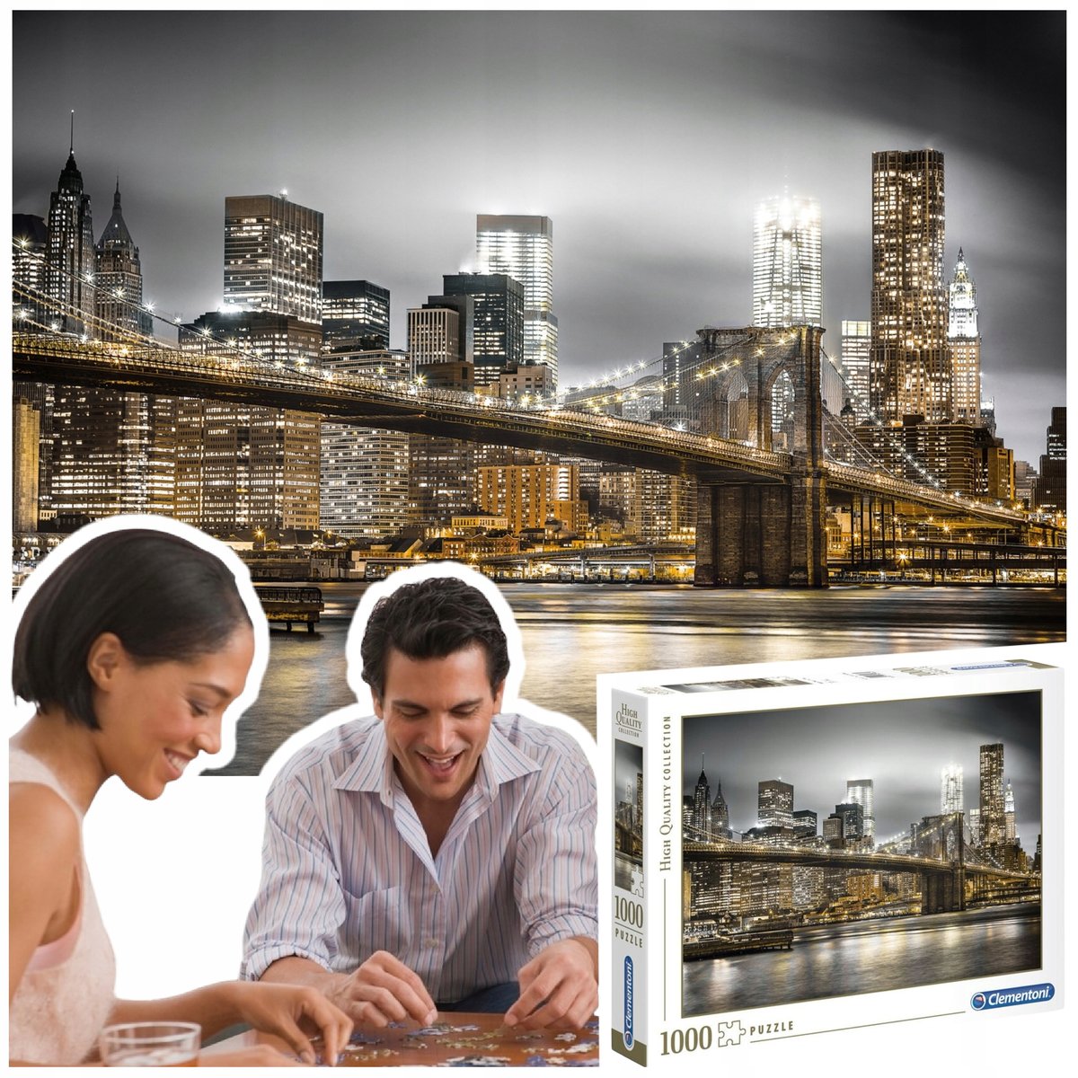 Puzzle Nowy Jork New York miasto krajobraz miejski 1000 element. Clementoni
