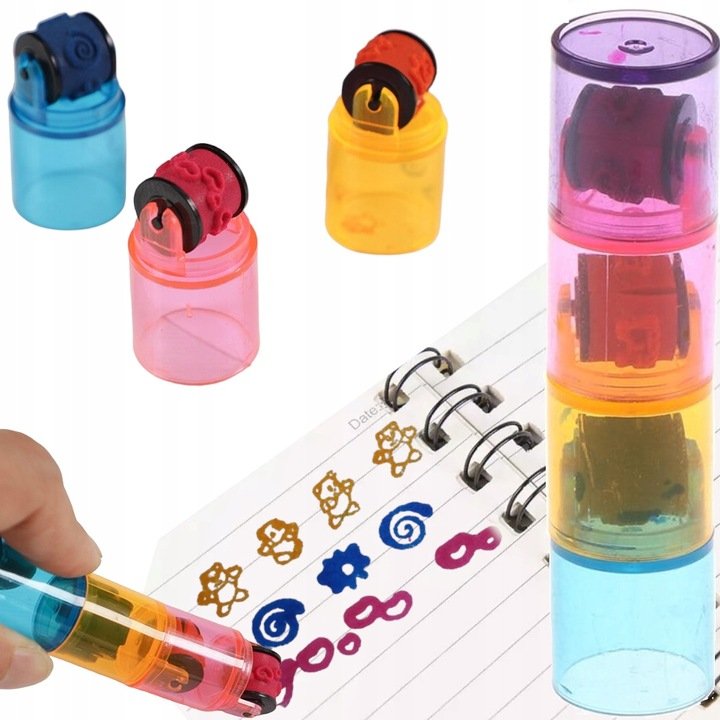 Mazak szlaczkopis rolkowy z 3 wymiennymi końcówkami 8x2 cm