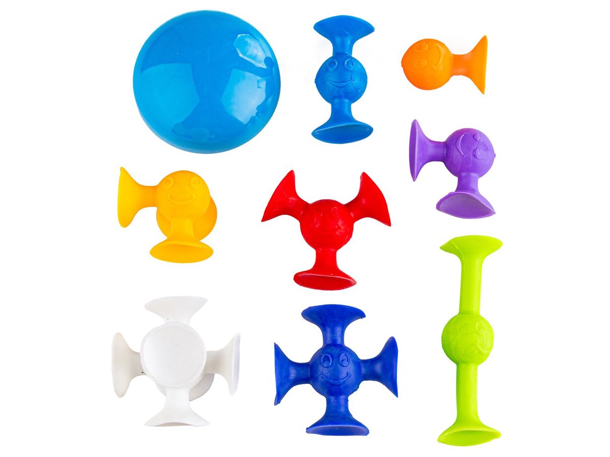 DUZE KLOCKI KONSTRUKCYJNE, KOLOROWE PRZYSSAWKI