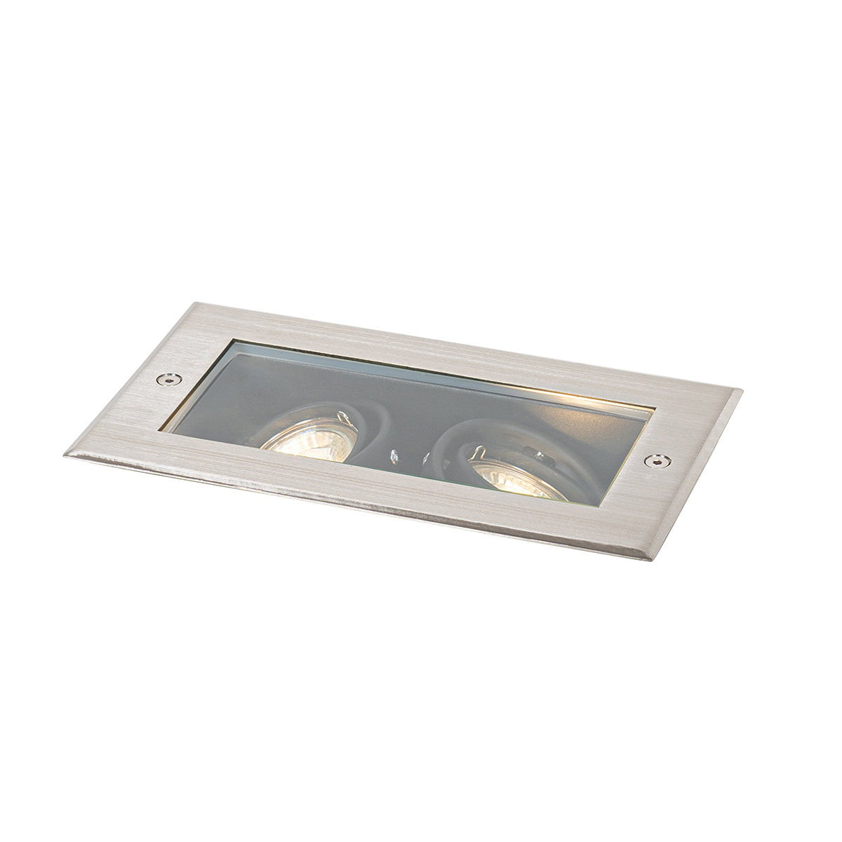 QAZQA Smart grondspot staal 2-lichts verstelbaar IP65 incl. 2 GU10 50mm - Oneon