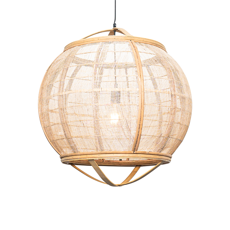 QAZQA Inteligentna lampa wisząca brązowa 58 cm z Wifi G95 - Pascal