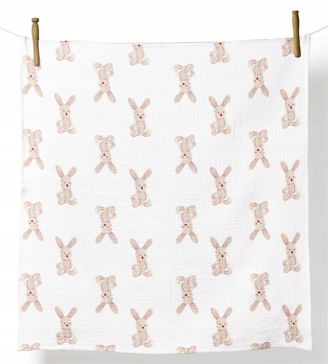 PIELUCHA MUŚLINOWA GRUBA KRESZOWANA 120x120cm KOCYK OTULACZ PRODUKT POLSKI