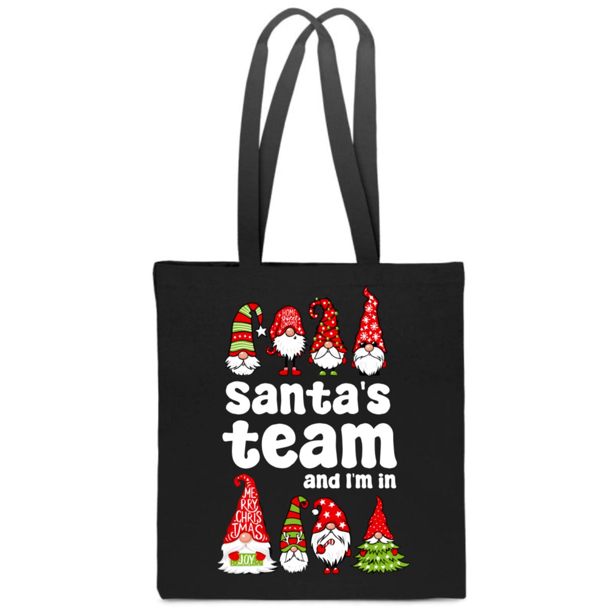 EKO TORBA Bawełniana ŚWIĄTECZNA SANTAS TEAM elfy Mikolaj na prezenty TT_208