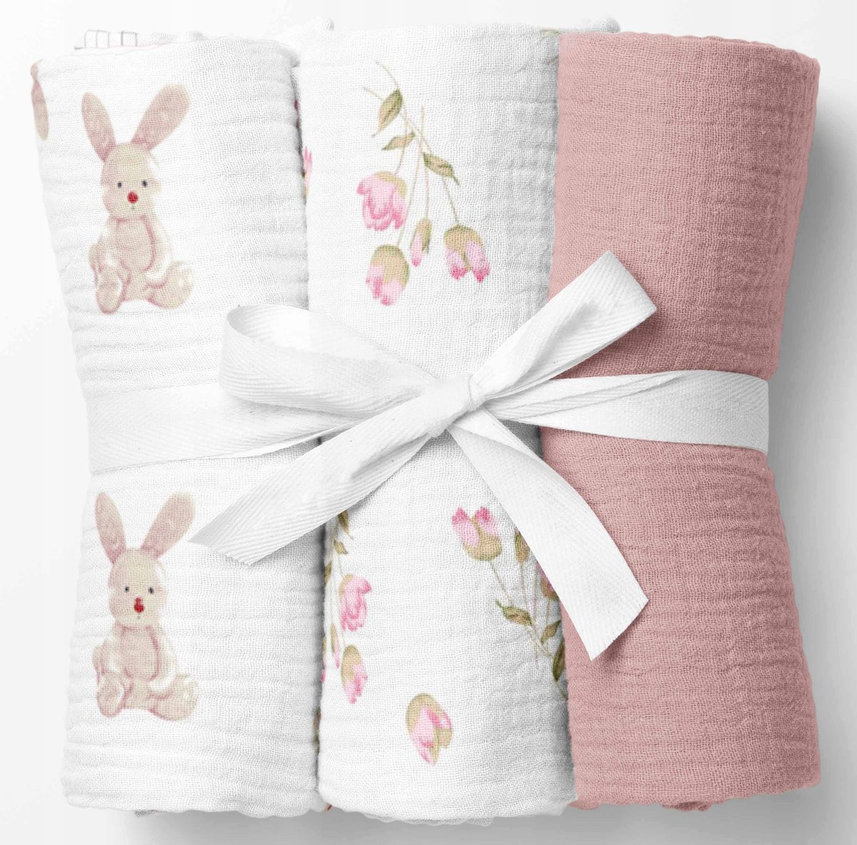 PIELUCHY MUŚLINOWE GRUBE KRESZOWANE PIELUSZKI 100% BAWEŁNA PRODUKT POLSKI