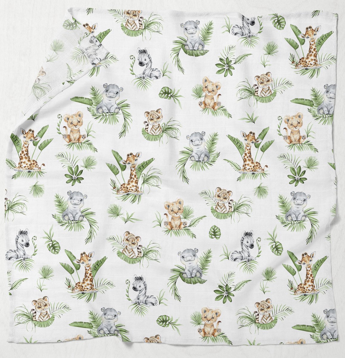 PIELUCHA MUŚLINOWA KOCYK OTULACZ 120x120cm PRODUKT POLSKI