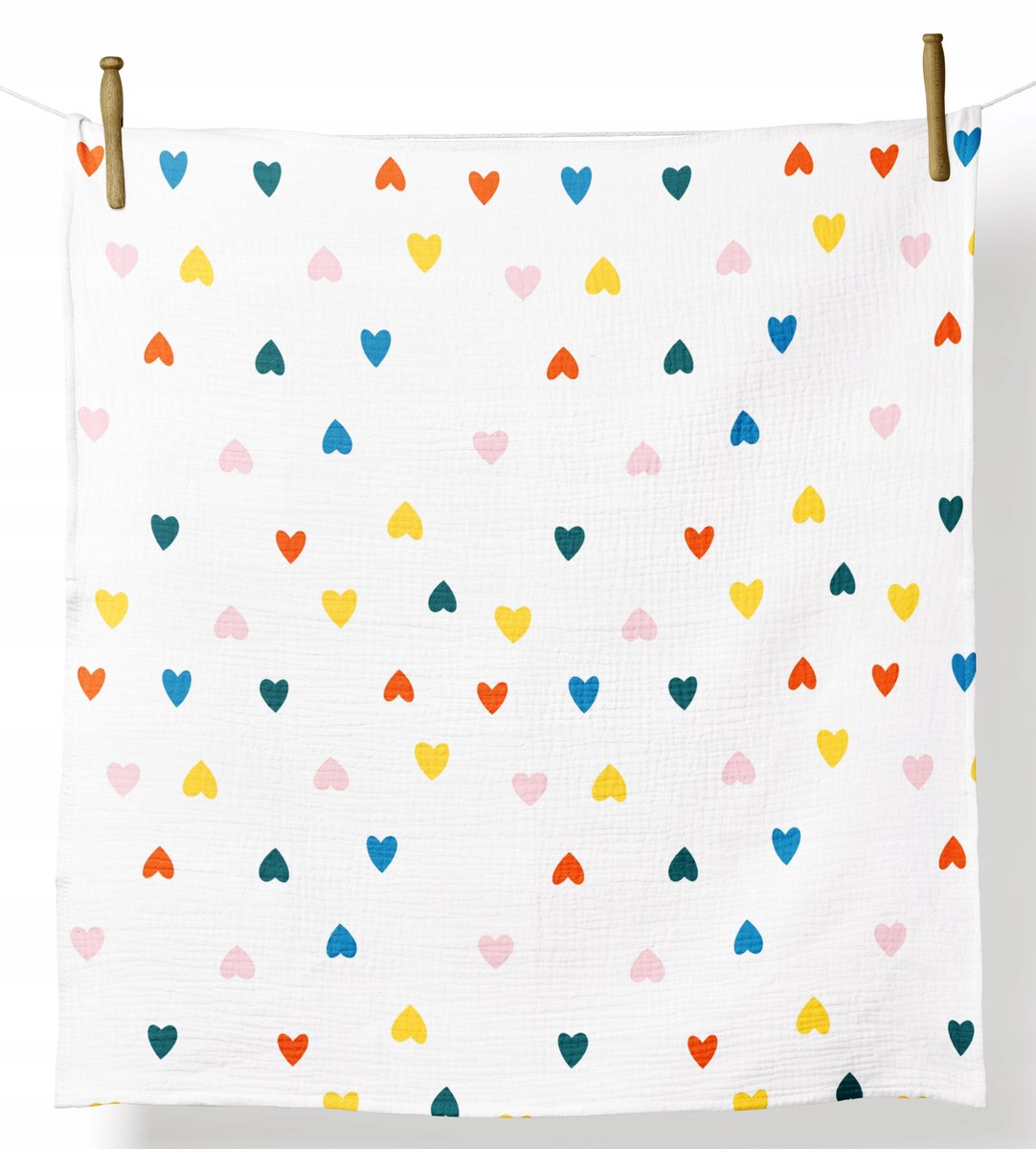 PIELUCHA MUŚLINOWA GRUBA KRESZOWANA 120x120cm KOCYK OTULACZ PRODUKT POLSKI