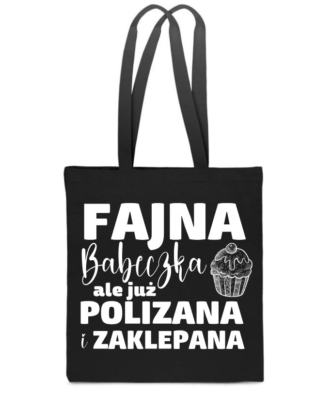 EKO TORBA Bawełna czarna prezent WALENTYNKI BABECZKA Dzień Kobiet TT_452