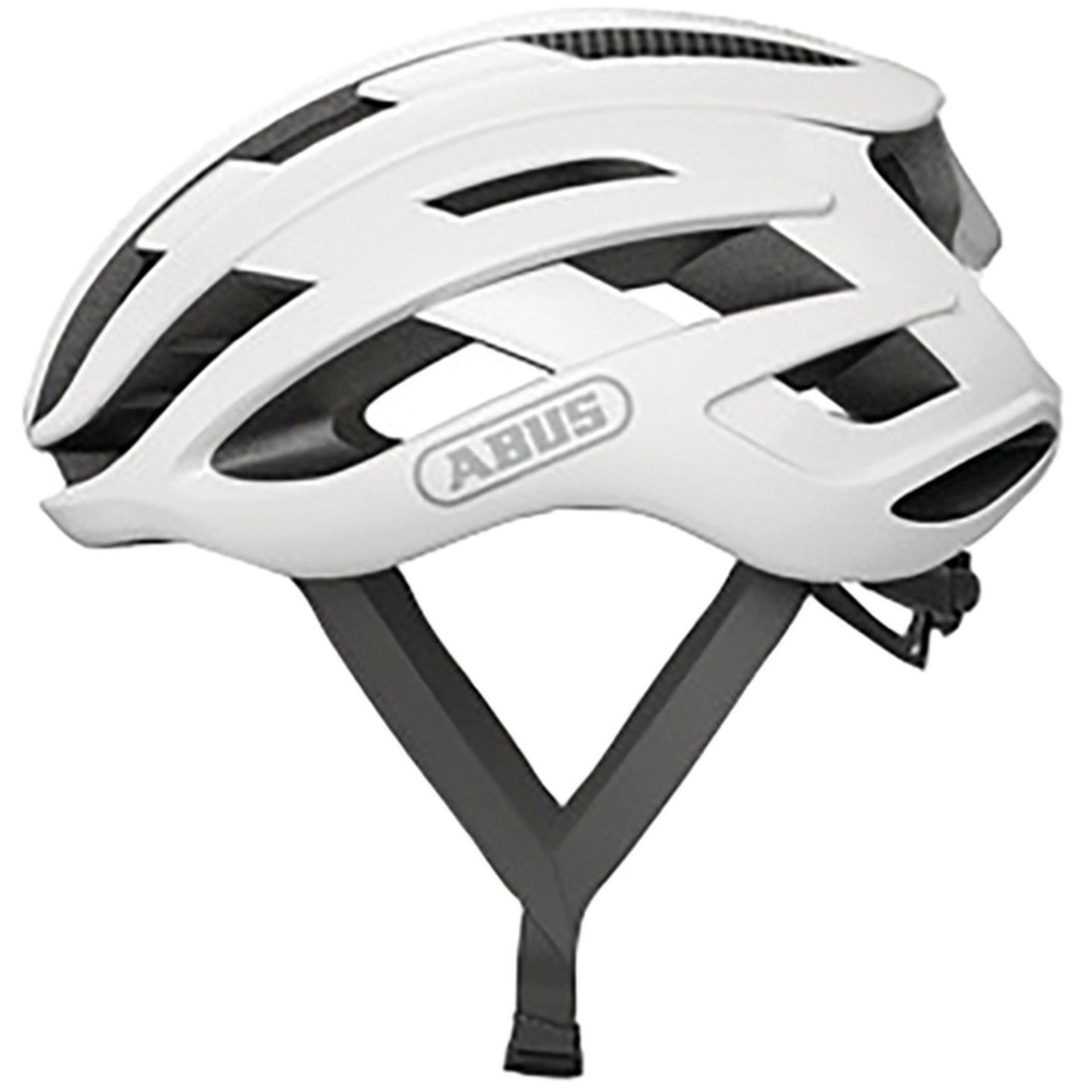 Abus AirBreaker White Matt L Kask rowerowy