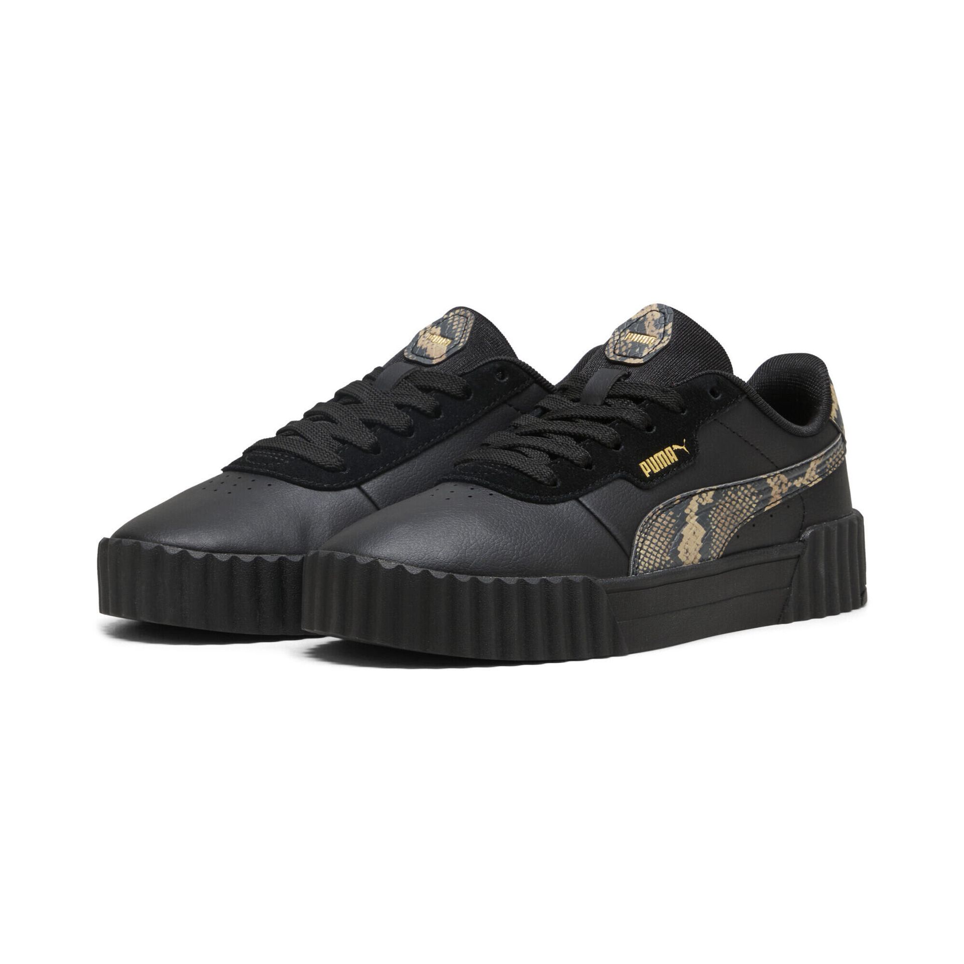 Damskie sneakersy Carina 3.0 Snake Chic PUMA Black Gold
