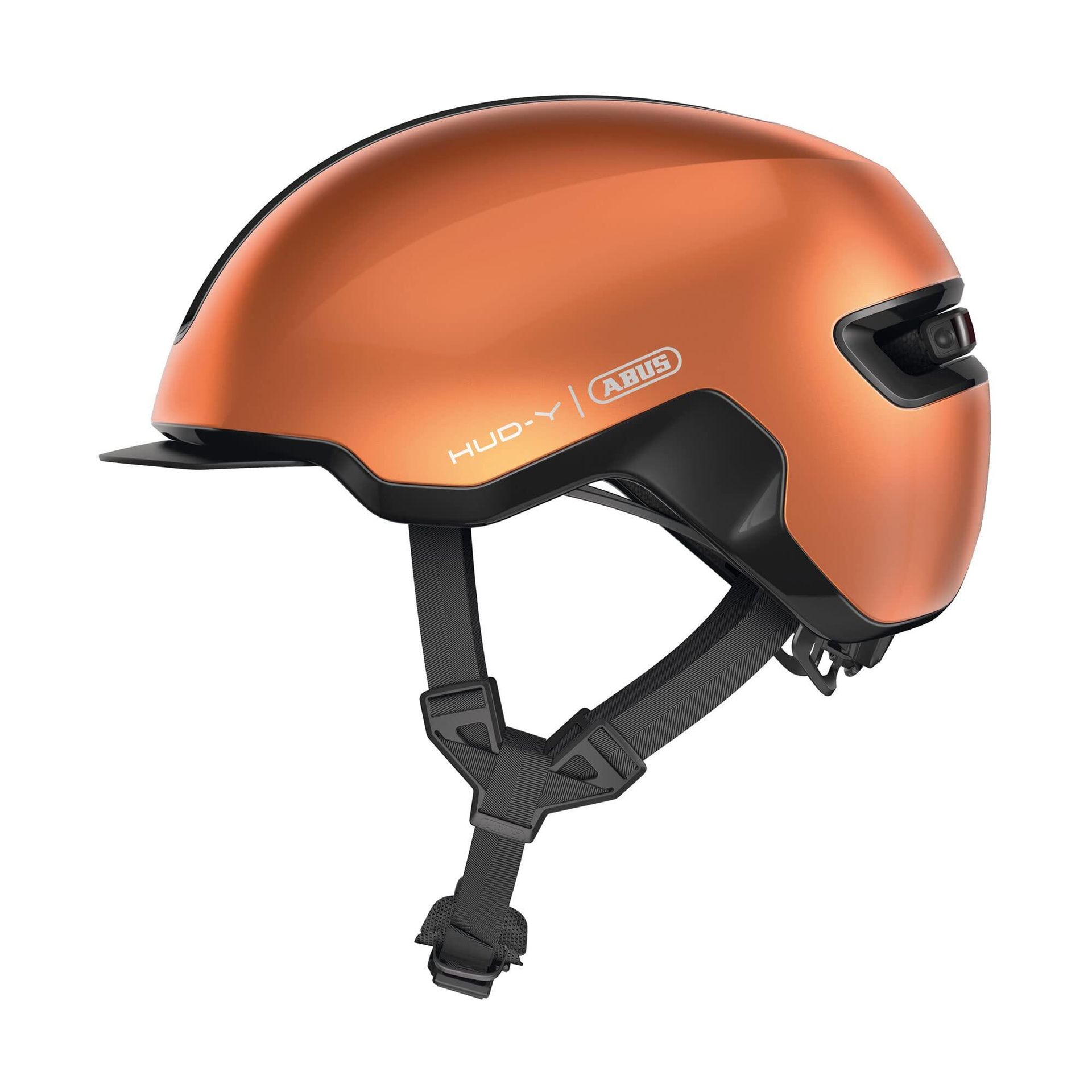 Kask rowerowy Abus HUD-Y, dla dorosłych i młodzieży, S, złoty pomarańczowy AS
