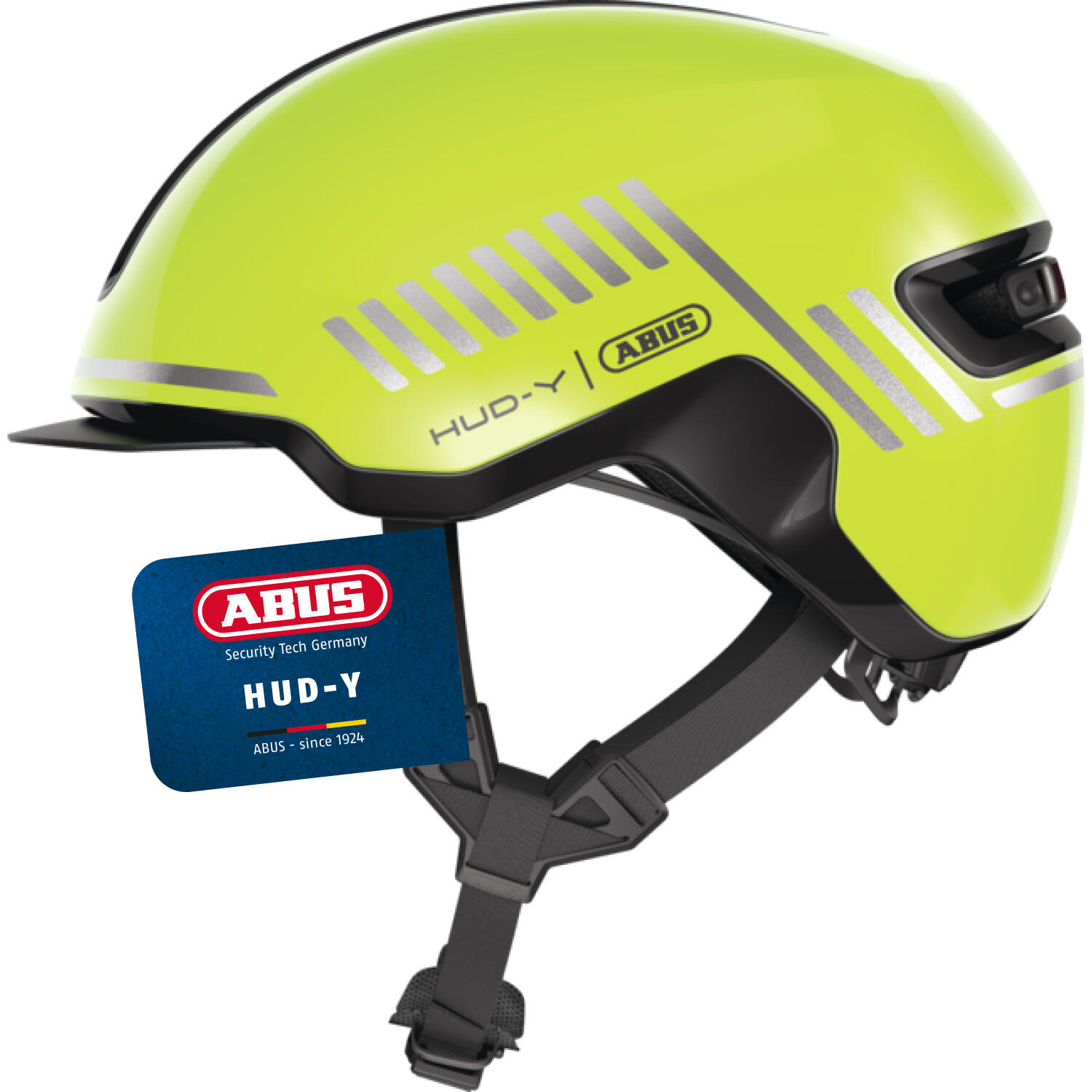 Kask rowerowy Abus HUD-Y, dla dorosłych i młodzieży, S, żółty sygnałowy AS