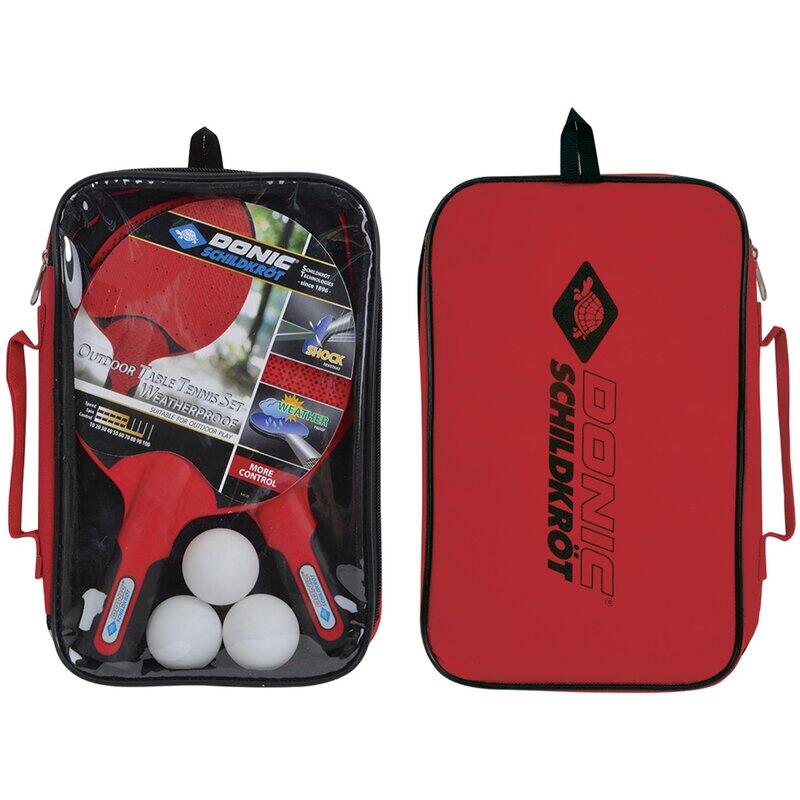 Zestaw do tenisa stołowego Donic Outdoor Weatherproof 2 rakietki 3 piłeczki