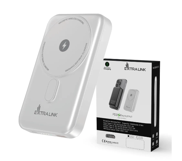 Extralink EX.39845 MagSafe 10000mAh PD20W Biały
