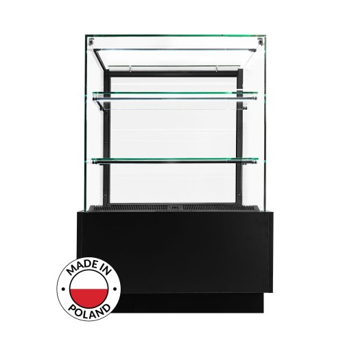 Witryna cukiernicza chłodnicza Dolce Visione Breve Premium 700 wnętrze ze stali nierdzewnej wersja obniżona 700x670x1110+/-10 mm