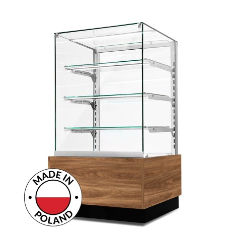 Witryna cukiernicza neutralna Dolce Visione Neutro Premium 700 wnętrze ze stali nierdzewnej 700x670x1300 mm