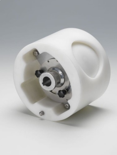 Cylinder z Delrinu CYL-HAMB do pras do burgerów