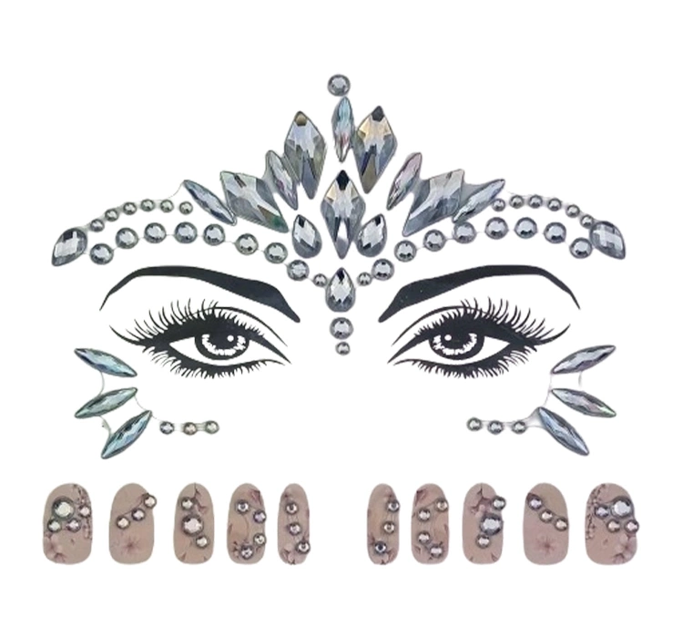 Deni Carte samoprzylepne kryształki do twarzy i paznokci