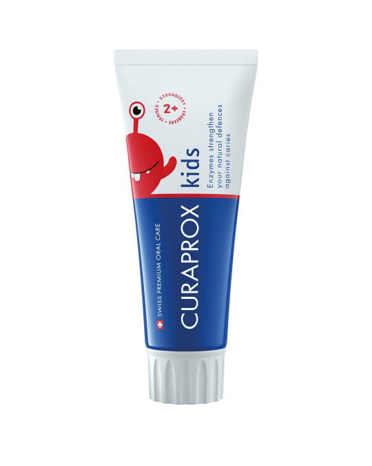 Curaprox KIDS 2+ Starwberry 950ppmF 60ml - pasta do zębów dla dzieci Z FLUOREM o smaku truskawkowym