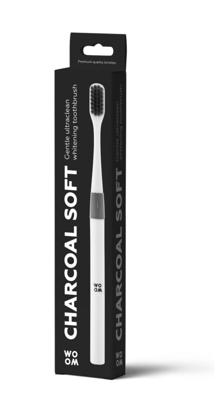 WOOM WOOM Charcoal Soft - szczoteczka do zębów z aktywnym węglem