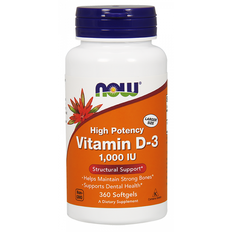 Now Foods NOW High Potency Vitamin D-3 1,000 IU 360caps