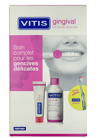 VITIS VITIS GINGIVAL ZESTAW 3w1: płyn 500ml + pasta 100ml + szczoteczka
