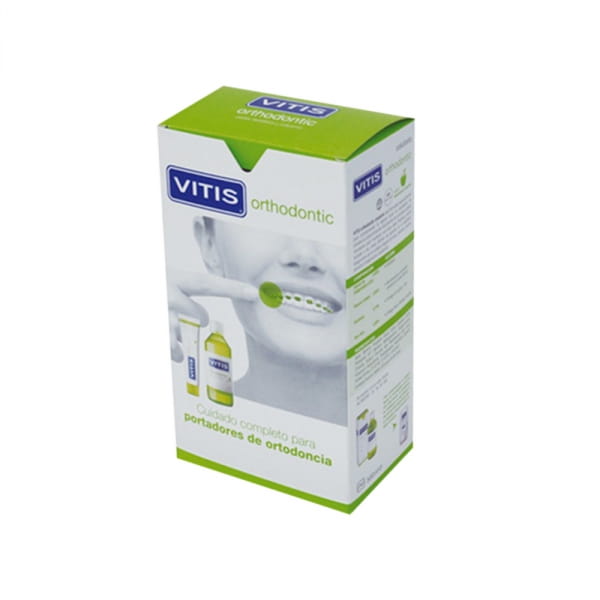 VITIS VITIS Orthodontic ZESTAW 3w1: płyn 500ml + pasta 100ml + szczoteczka