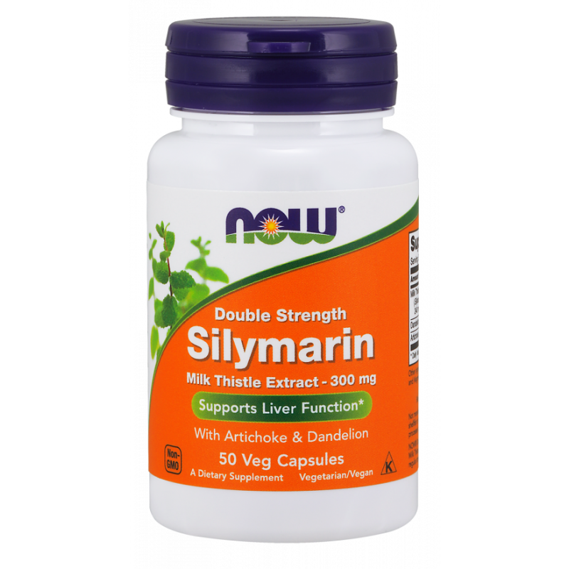 Now Foods Silymarin - Sylimaryna z Ostropestu Plamistego + Dandelion Root (Mniszek) + Karczoch (50 kaps.)