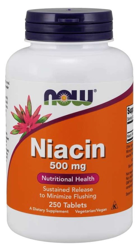 SAVIT NOW FOODS NOW Niacin 500mg- 250 tabl.